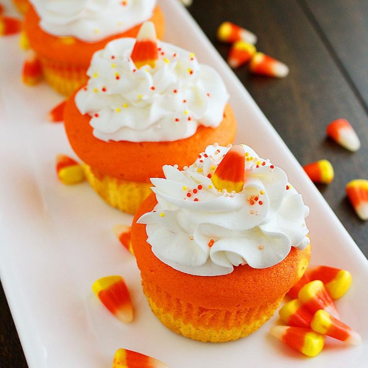 Candy Corn Cupcakes