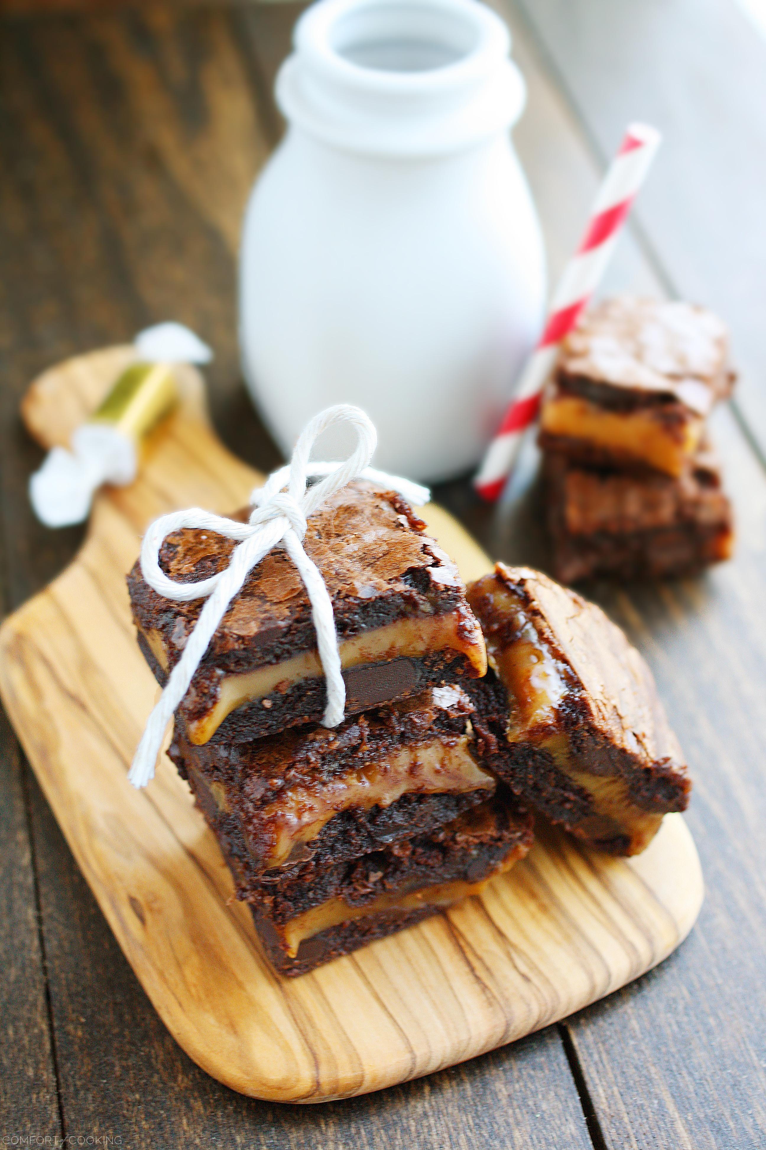 Easy Chocolate Chunk Caramel Brownies