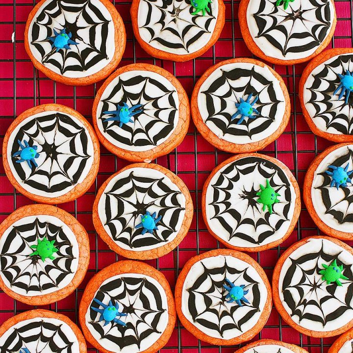 Spooky Spiderweb Cookies