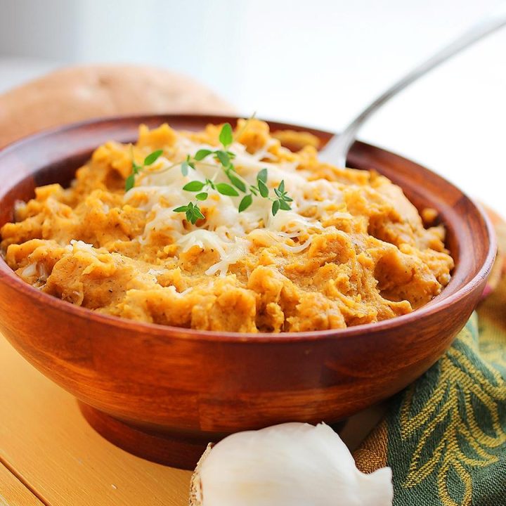 Brown Sugar & Herb Mashed Sweet Potatoes