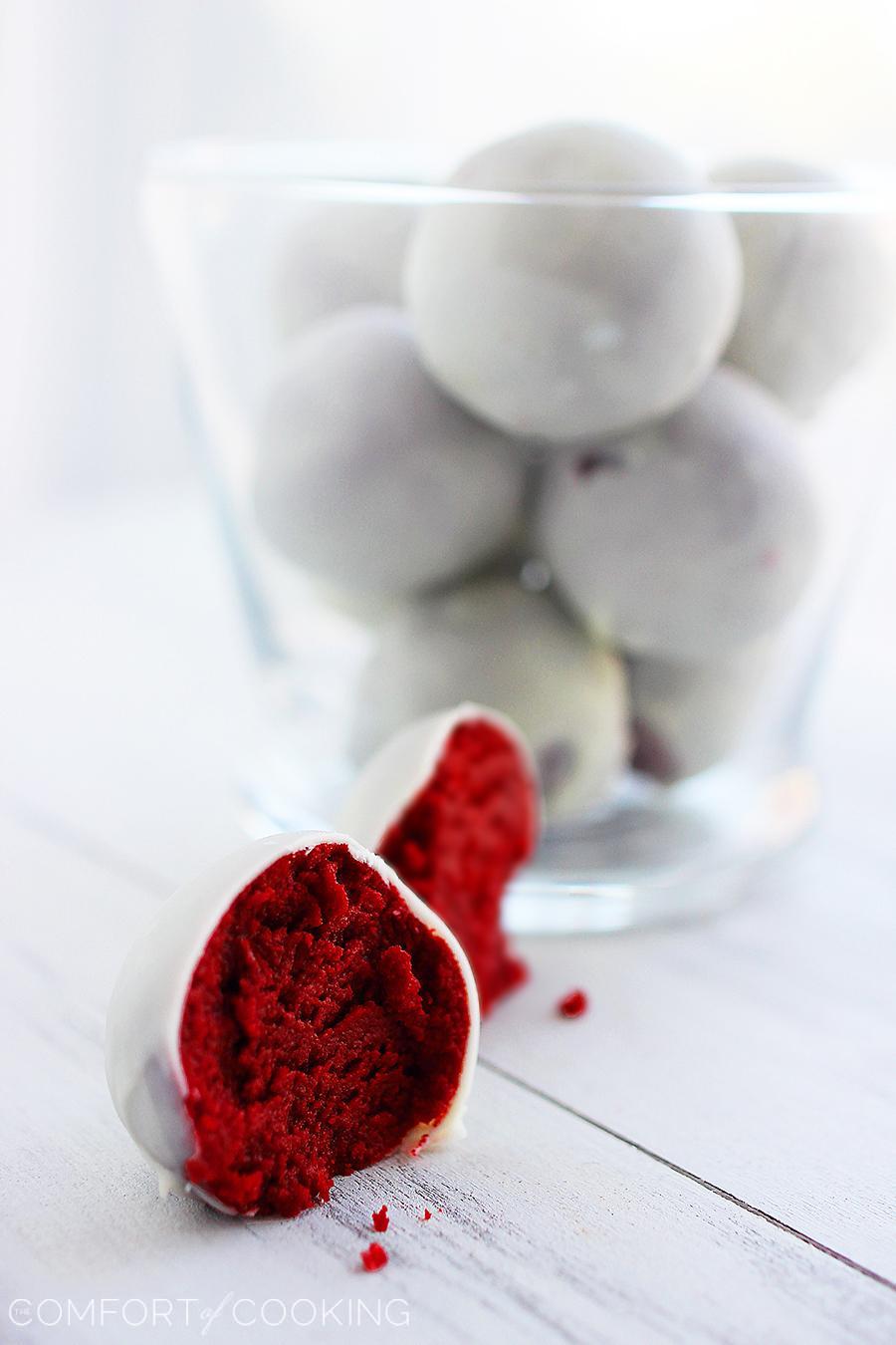 Red Velvet Cream Cheese Cake Truffles