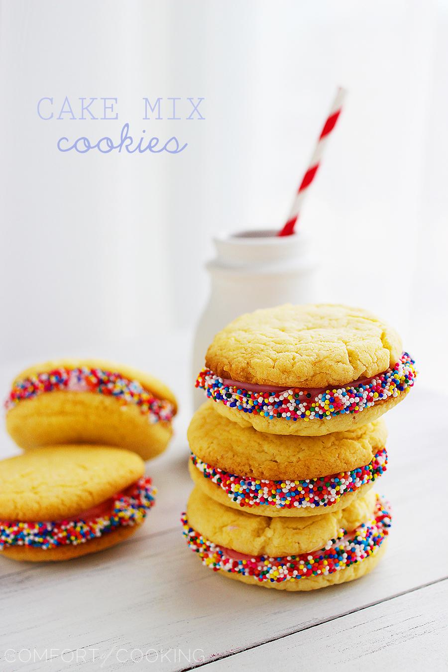 Cake Mix Cookie Sandwiches