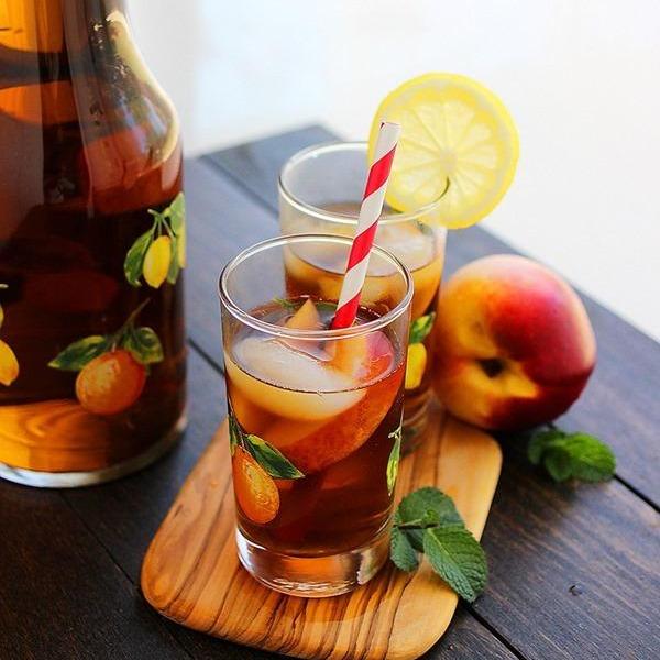 Peach Iced Tea Lemonade (Homemade!) - Vegetarian 'Ventures