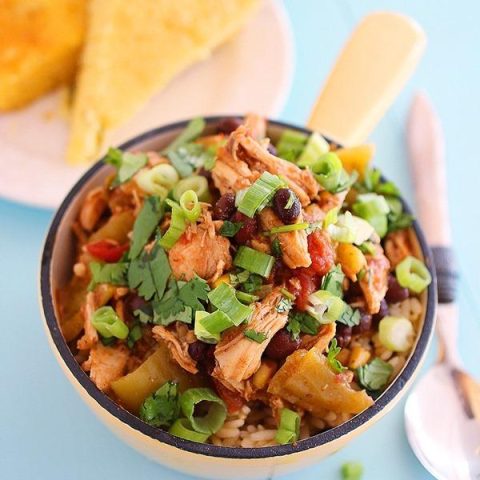 Skinny Crock Pot Santa Fe Chicken