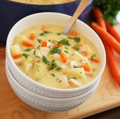 Cheesy Chicken and Potato Chowder