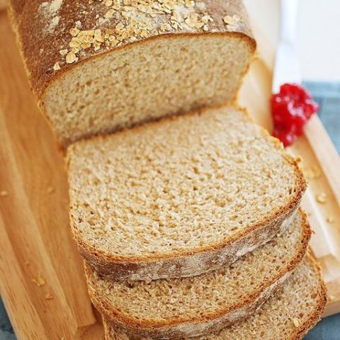 Whole Wheat Honey Oatmeal Bread