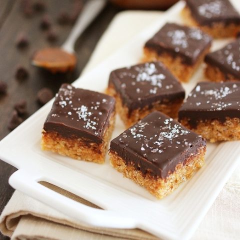 Salted Caramel Chocolate Rice Krispie Treats