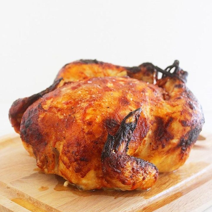Crispy Sriracha Roasted Chicken with Sriracha Gravy