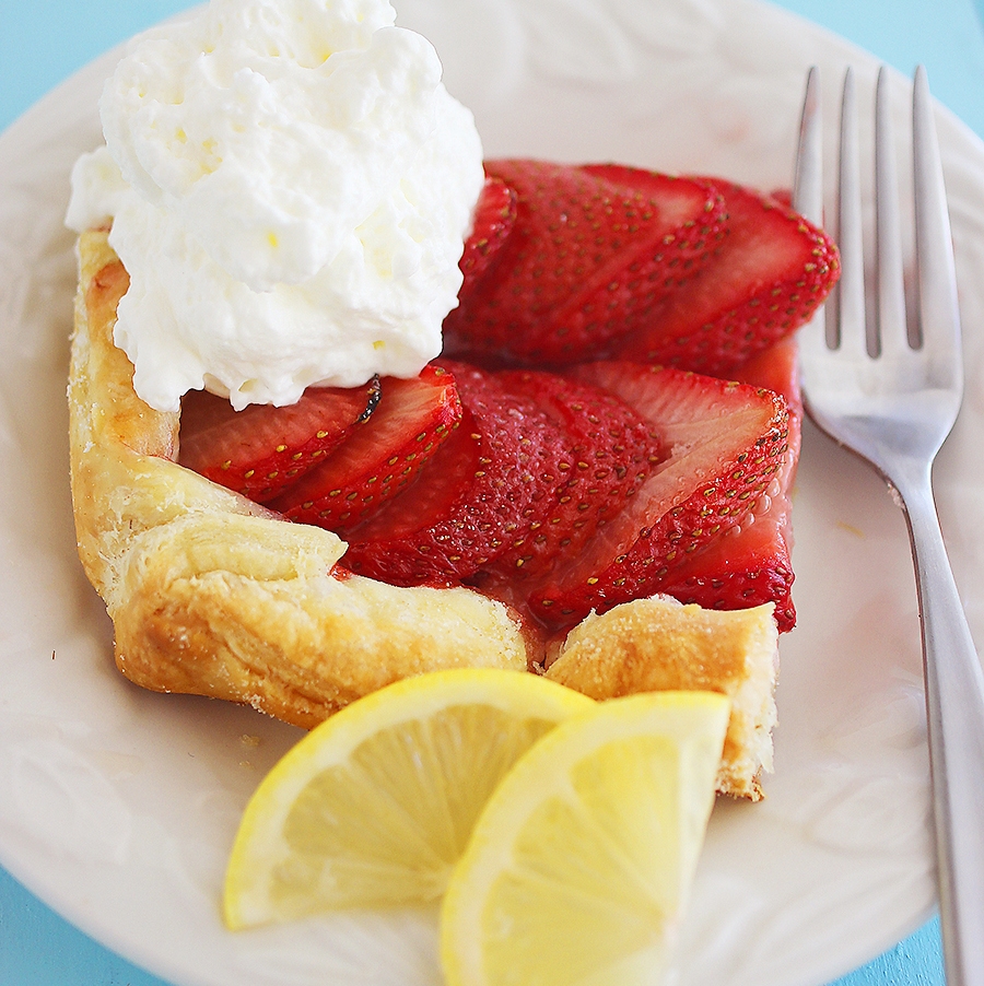 3-Ingredient Strawberry Tart with Lemon Whipped Cream