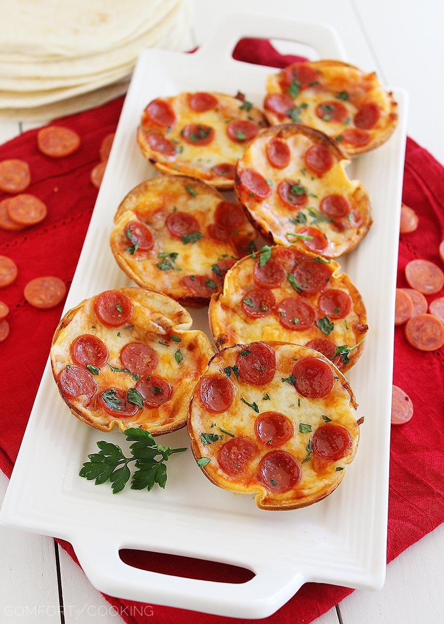 Easy Mini Tortilla Pizzas