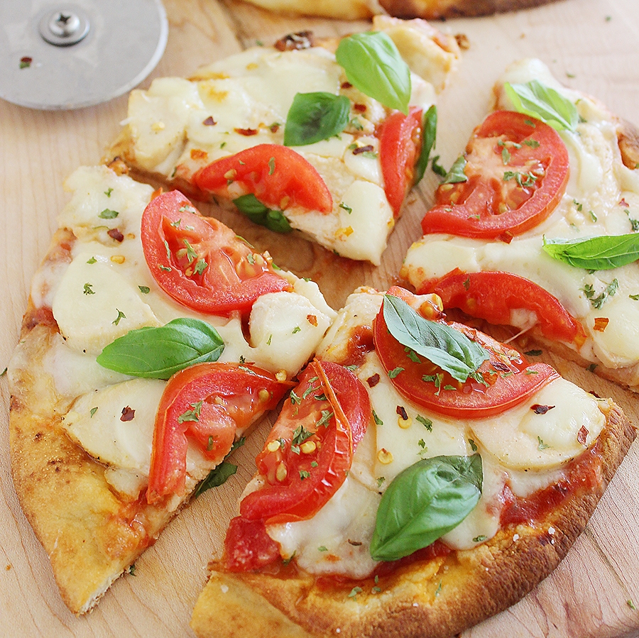 Cheesy Chicken Parmesan Flatbread Pizza