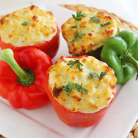 Italian Mac and Cheese Stuffed Peppers