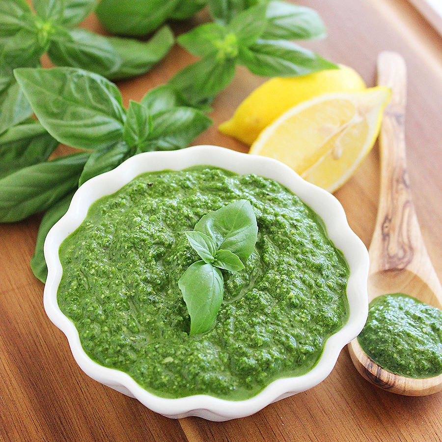 Spinach Basil Pesto (Nut-Free)