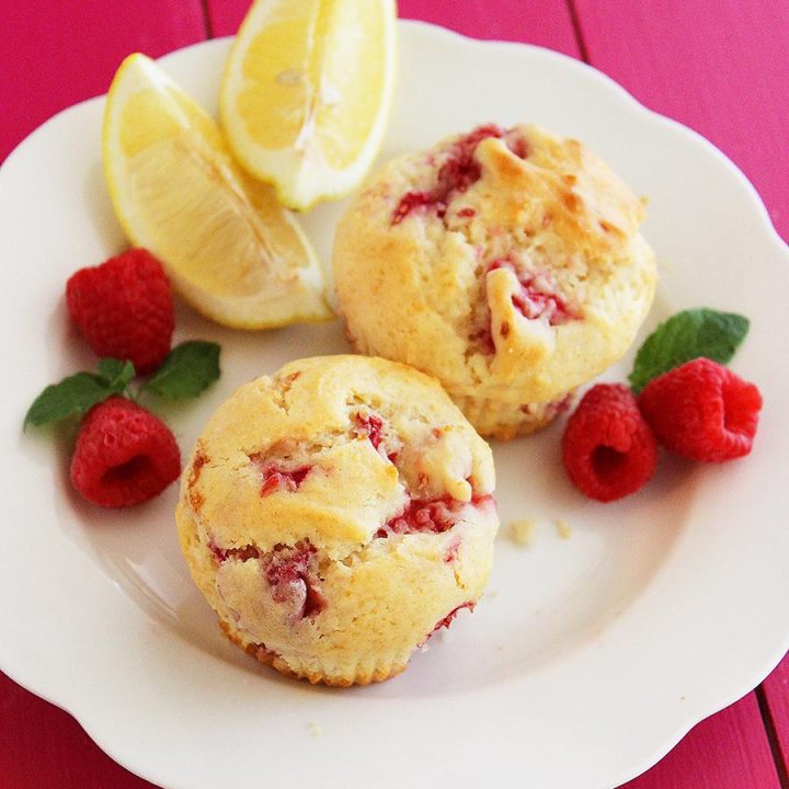 Super Soft Lemon-Raspberry Muffins