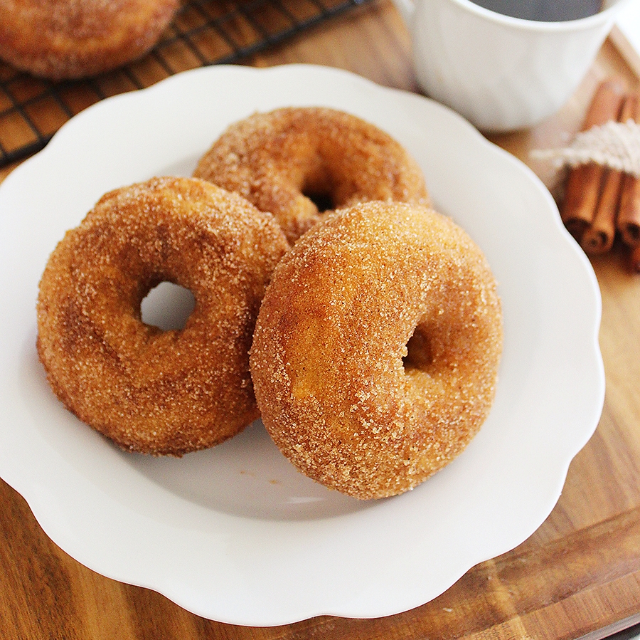 Cinnamon-Sugar Spiced Pumpkin Pie Donuts