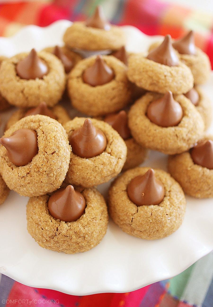 Chocolate Kissed Gingerbread Cookies