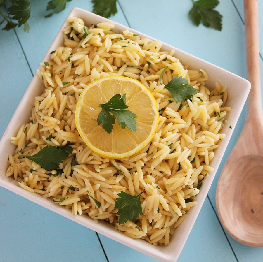 Lemon Butter Orzo with Parsley