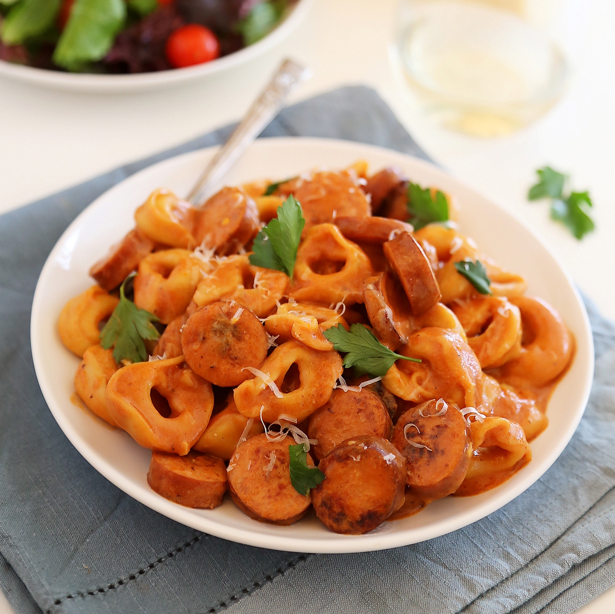 Creamy Smoked Sausage Tortellini