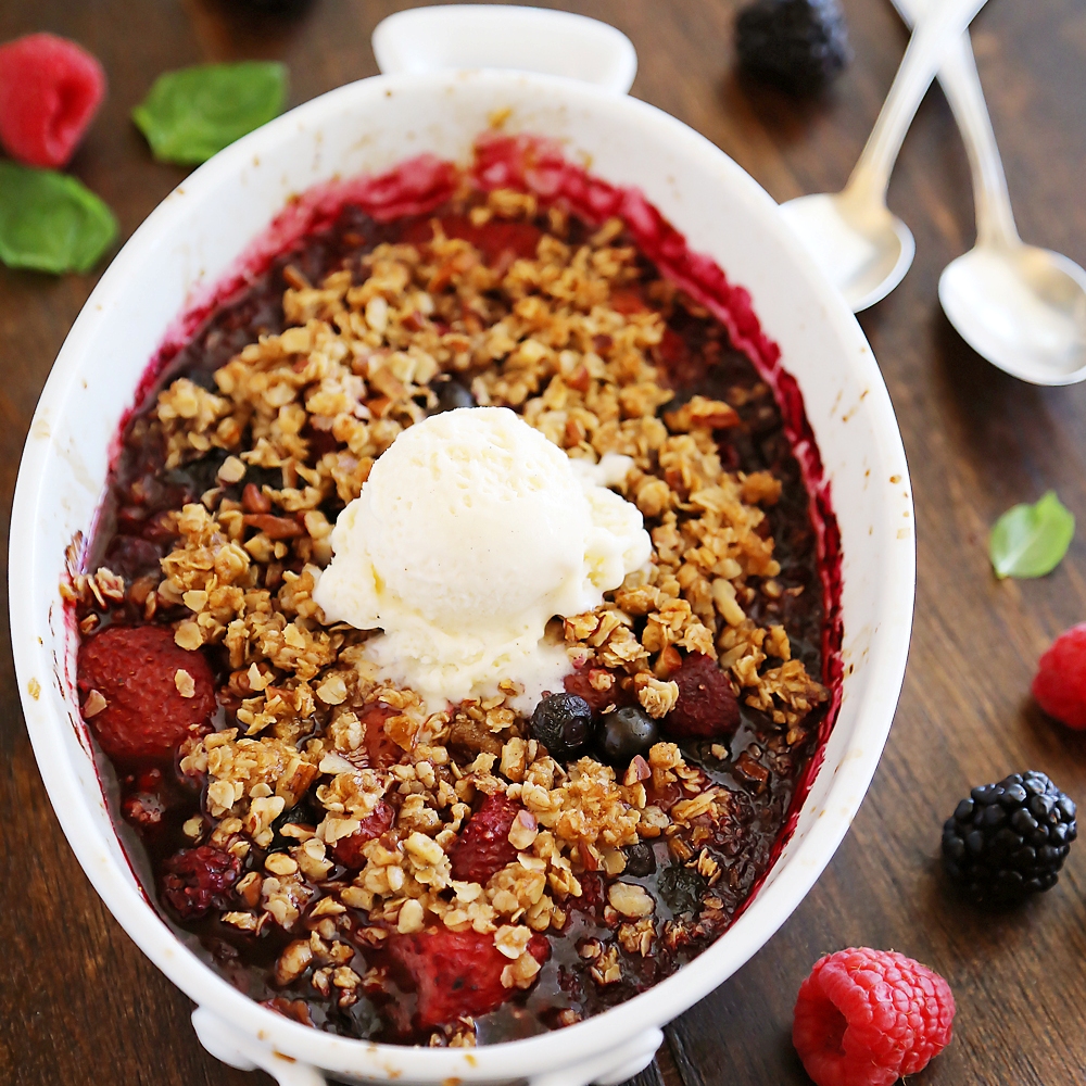 Warm Berry Crisp for Two