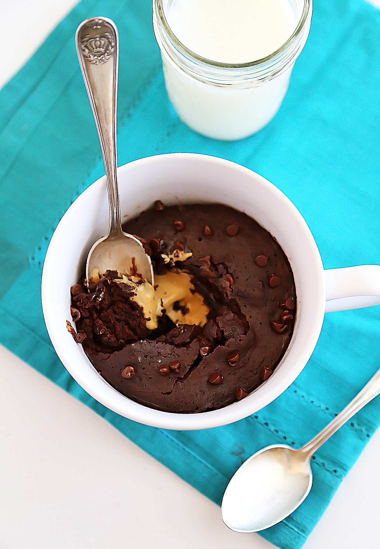 1Minute Chocolate Peanut Butter Mug Cake The Comfort of Cooking