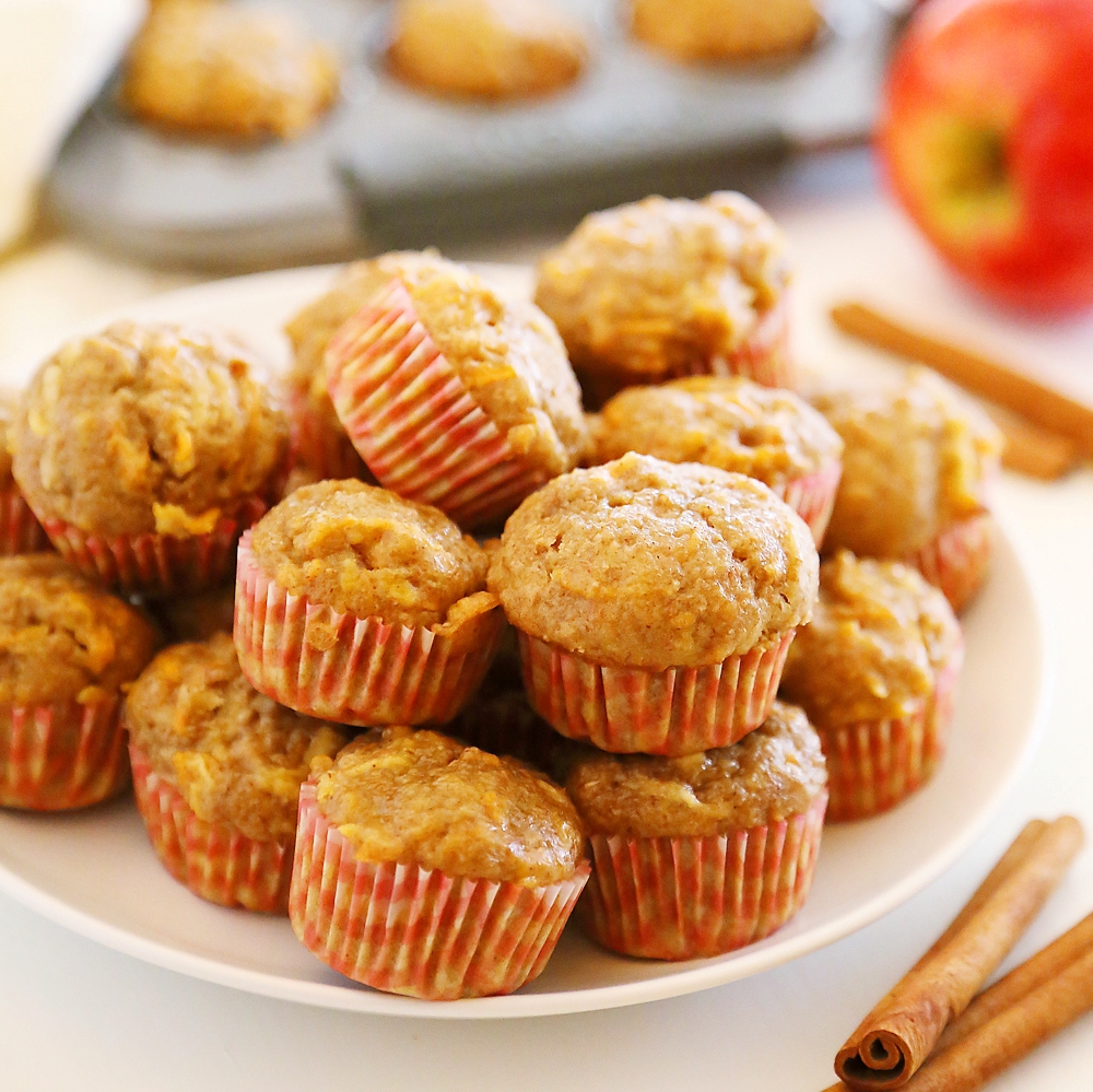 Apple Cinnamon Sweet Potato Mini Muffins