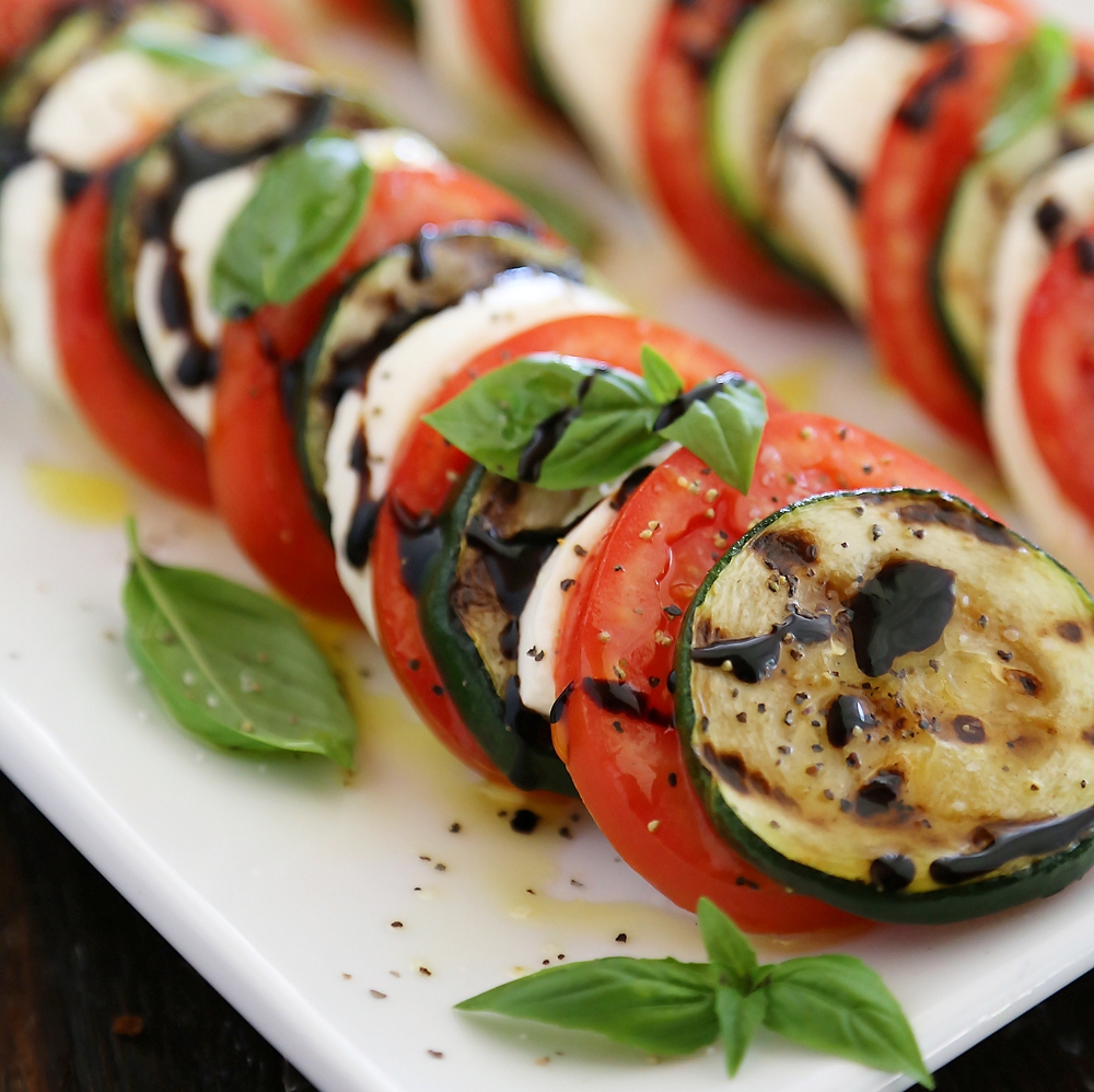 Grilled Zucchini Caprese Salad