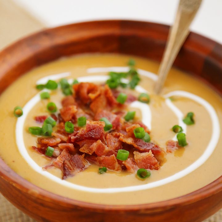 Loaded Sweet Potato Soup