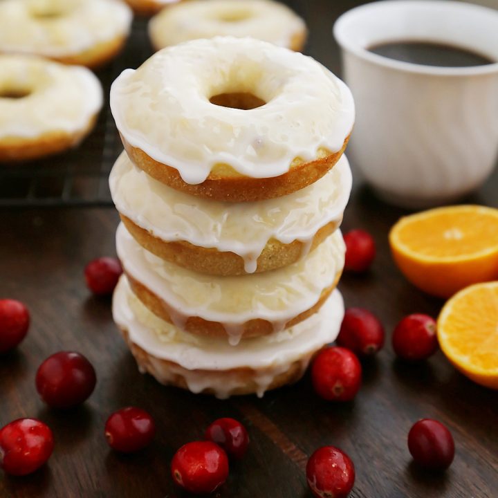 Glazed Cranberry Orange Donuts