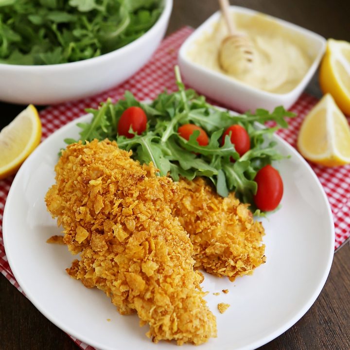 Crispy Honey-Dijon Baked Chicken Tenders