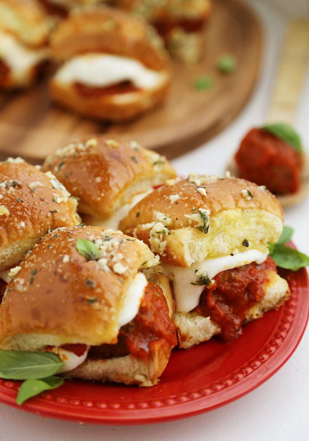 Cheesy Garlic Bread Meatball Sliders