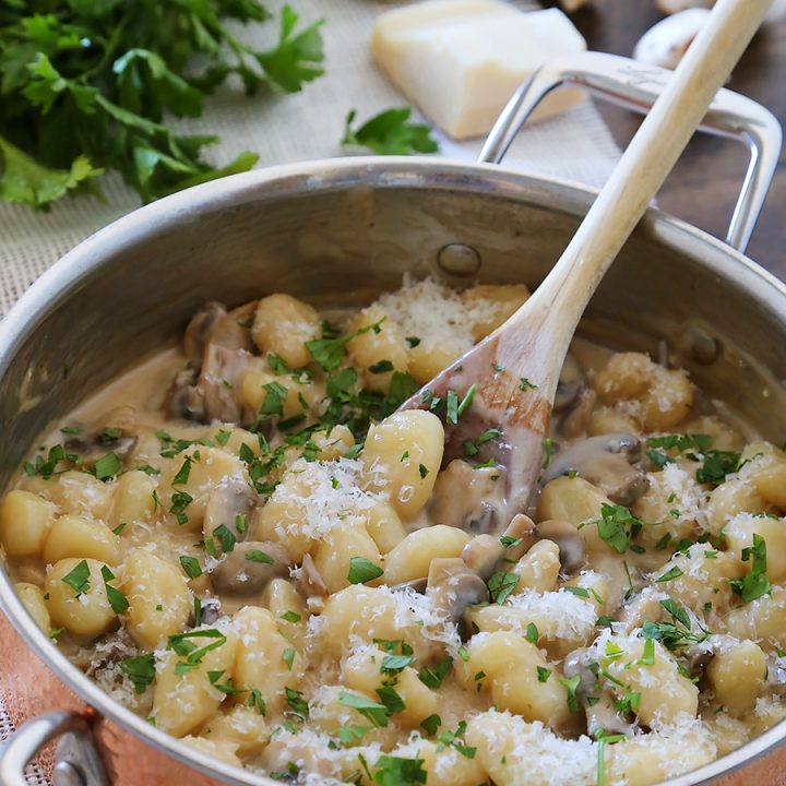 10-Minute Creamy Marsala Mushroom Gnocchi