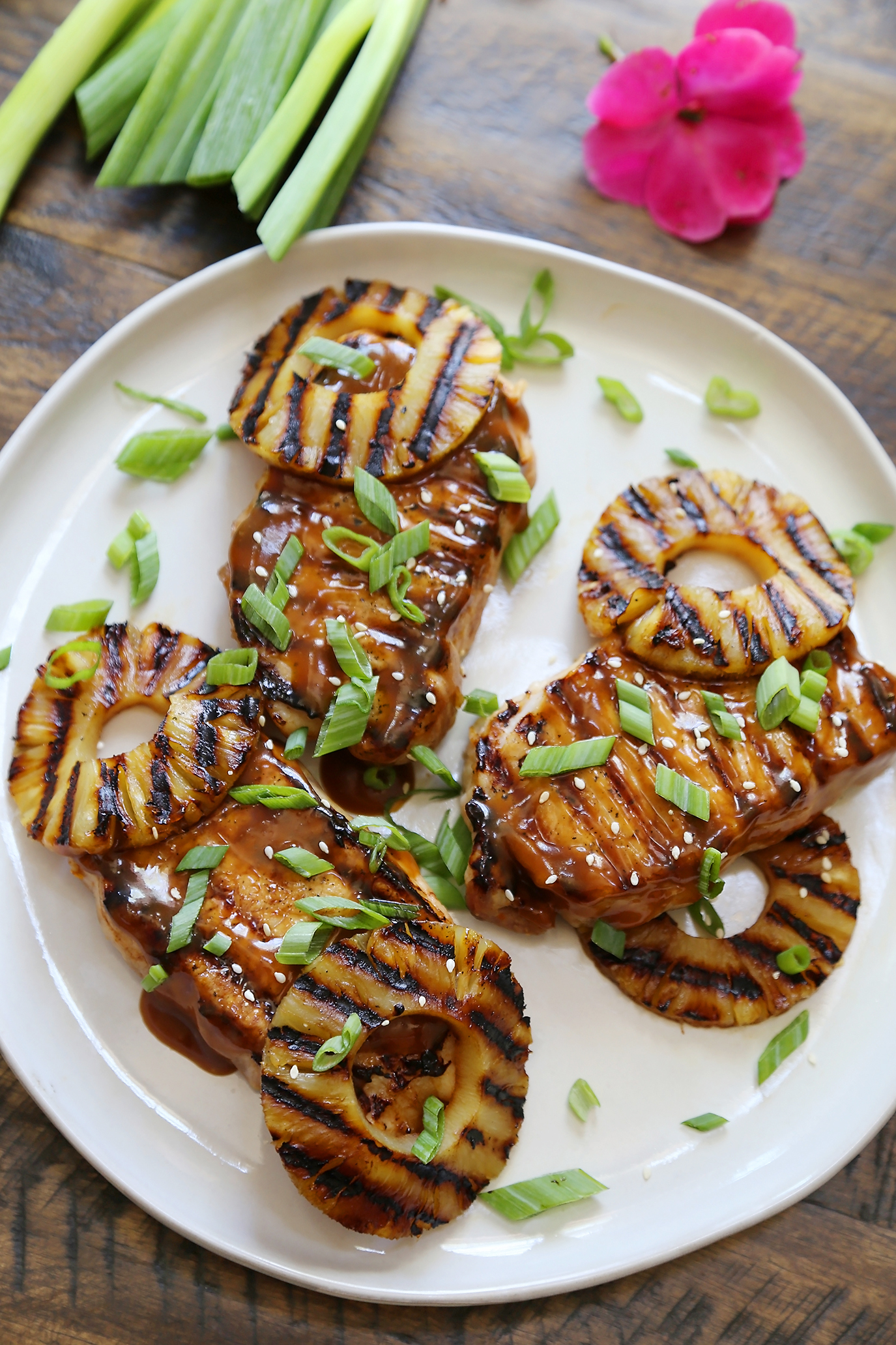 Grilled Hawaiian Pineapple Pork Chops