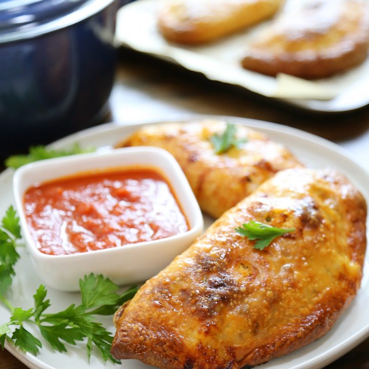 Sausage, Ricotta and Veggie Calzones