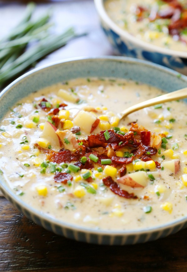 Creamy Corn Chowder with Bacon The Comfort of Cooking
