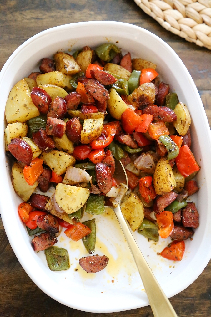 OnePan Roasted Sausage, Peppers and Potatoes The Comfort of Cooking