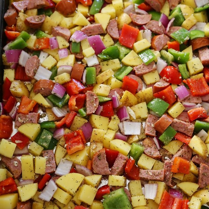 One-Pan Roasted Sausage, Peppers and Potatoes