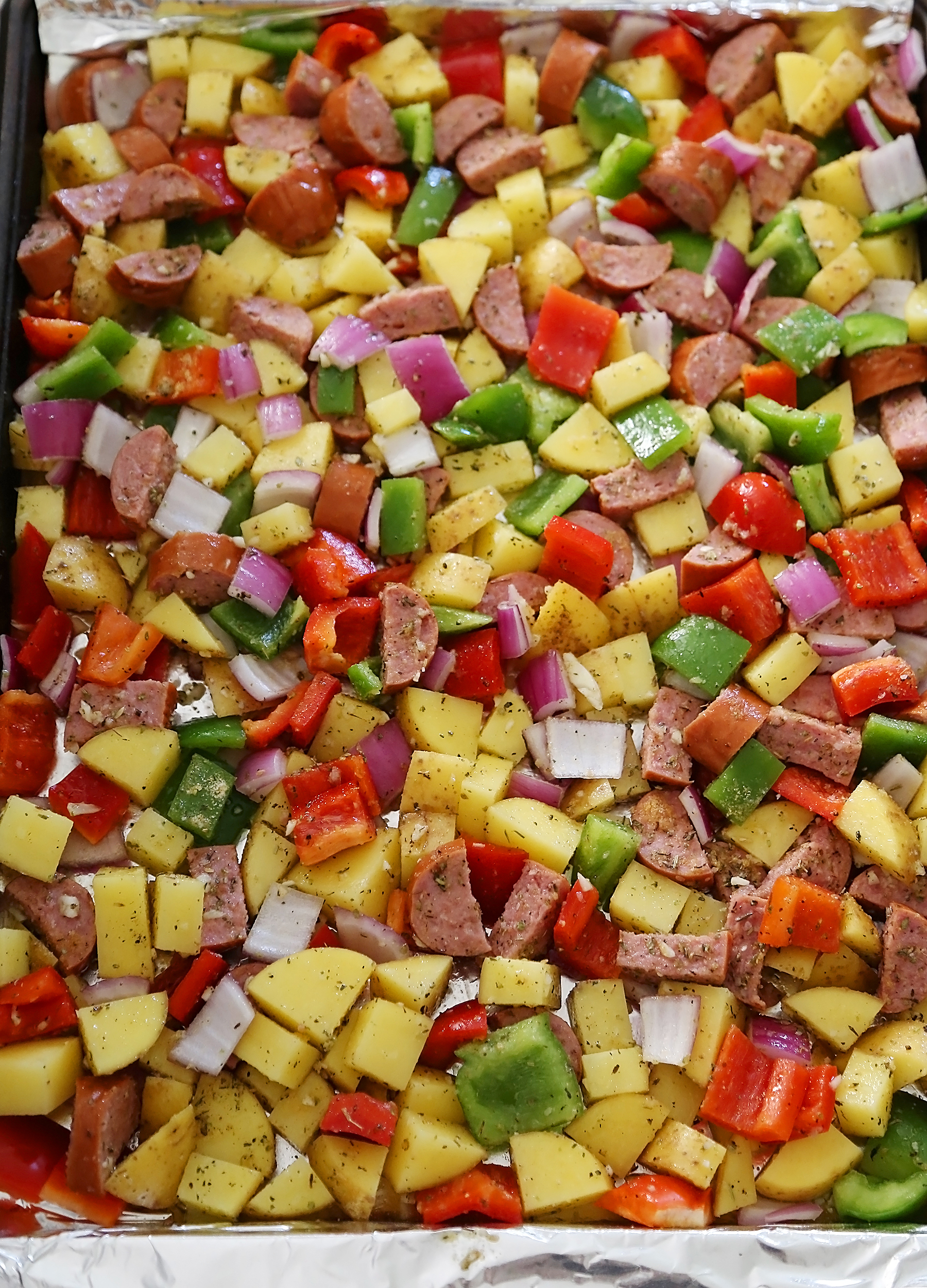 One-Pan Roasted Sausage, Peppers and Potatoes