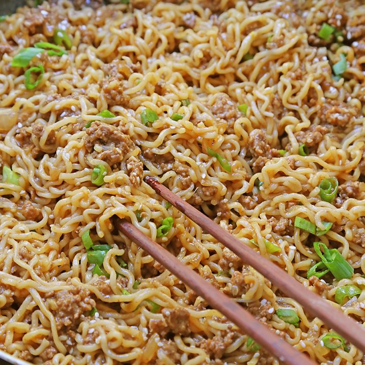 Sesame Beef Ramen Stir Fry
