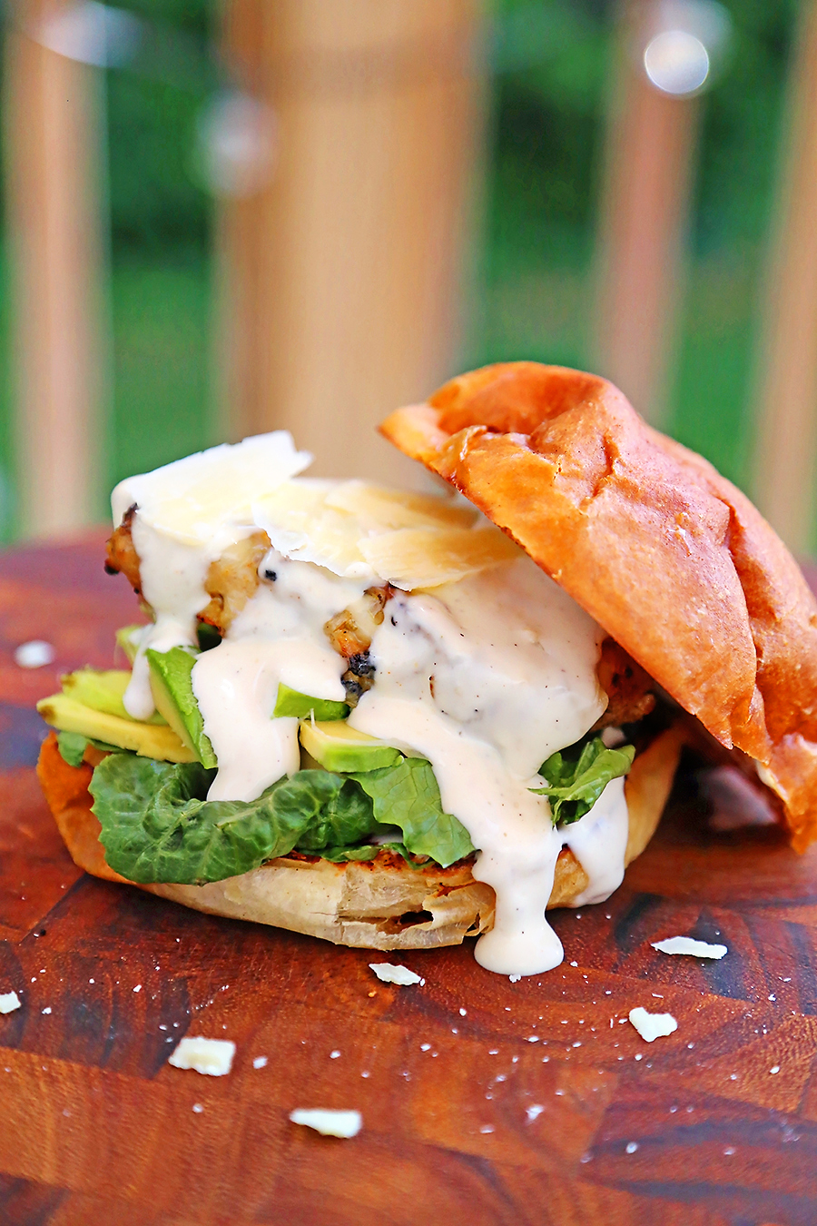 Avocado Grilled Chicken Caesar Salad Sandwich