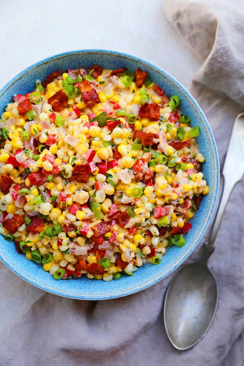 Creamy Confetti Corn with Bacon The Comfort of Cooking