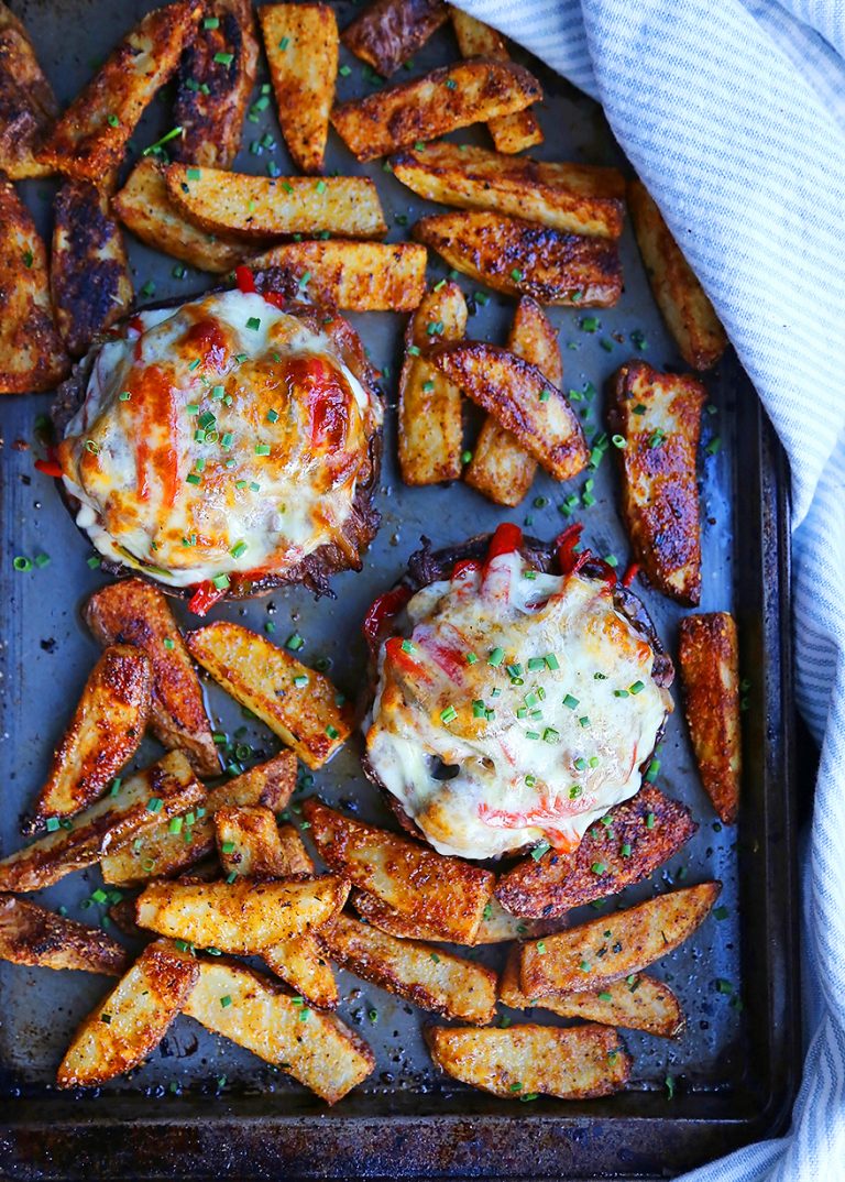 Philly Cheesesteak Stuffed Portobello Mushrooms The Comfort of Cooking