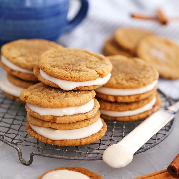 Soft + Chewy Gingerdoodle Cookie Sandwiches