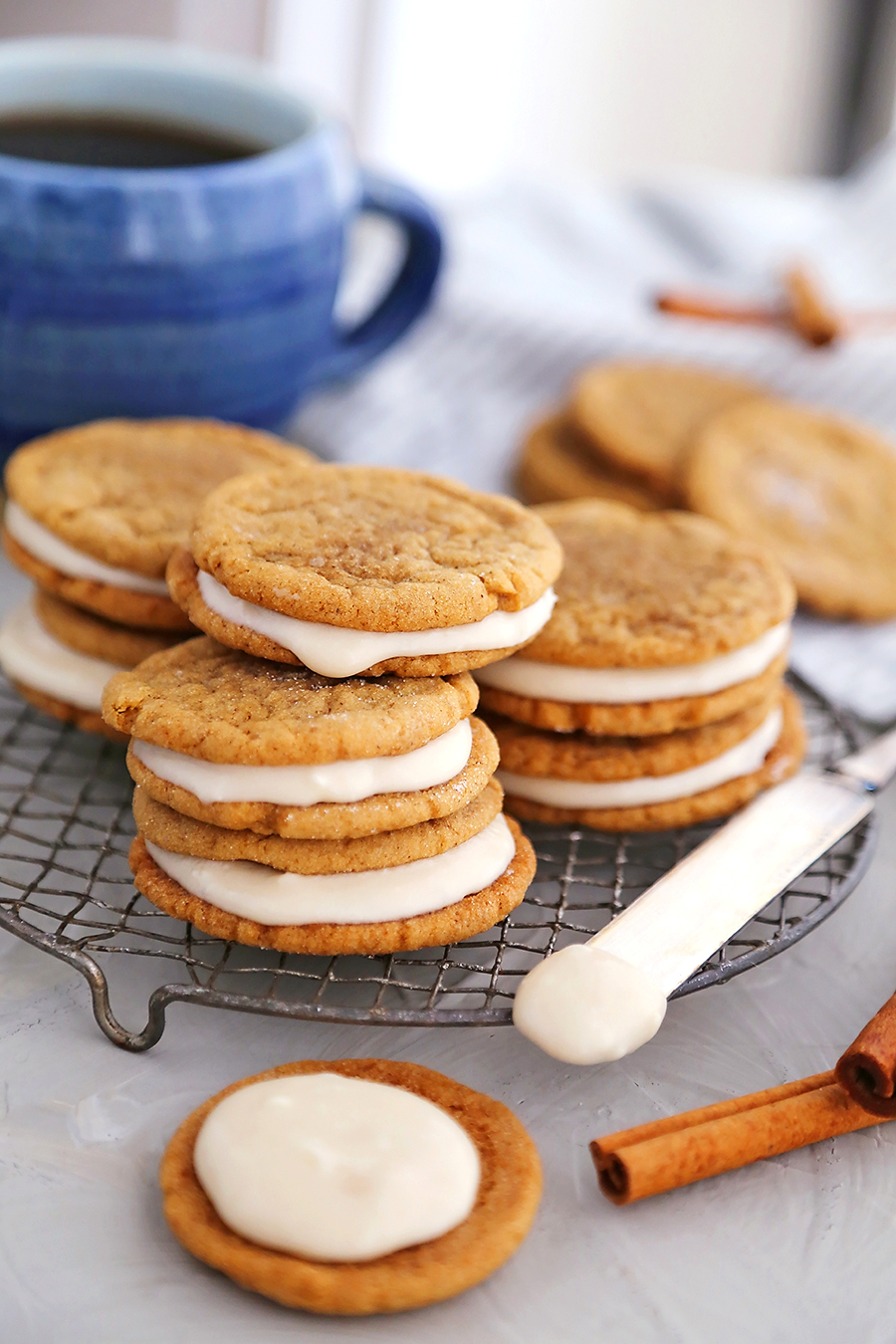 Soft + Chewy Gingerdoodle Cookie Sandwiches