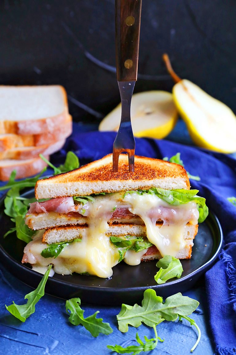 Pear, Prosciutto + Brie Grilled Cheese The Comfort of Cooking
