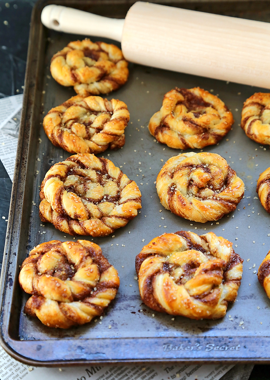 Twisted Puff Pastry Cinnamon Buns – The Comfort of Cooking