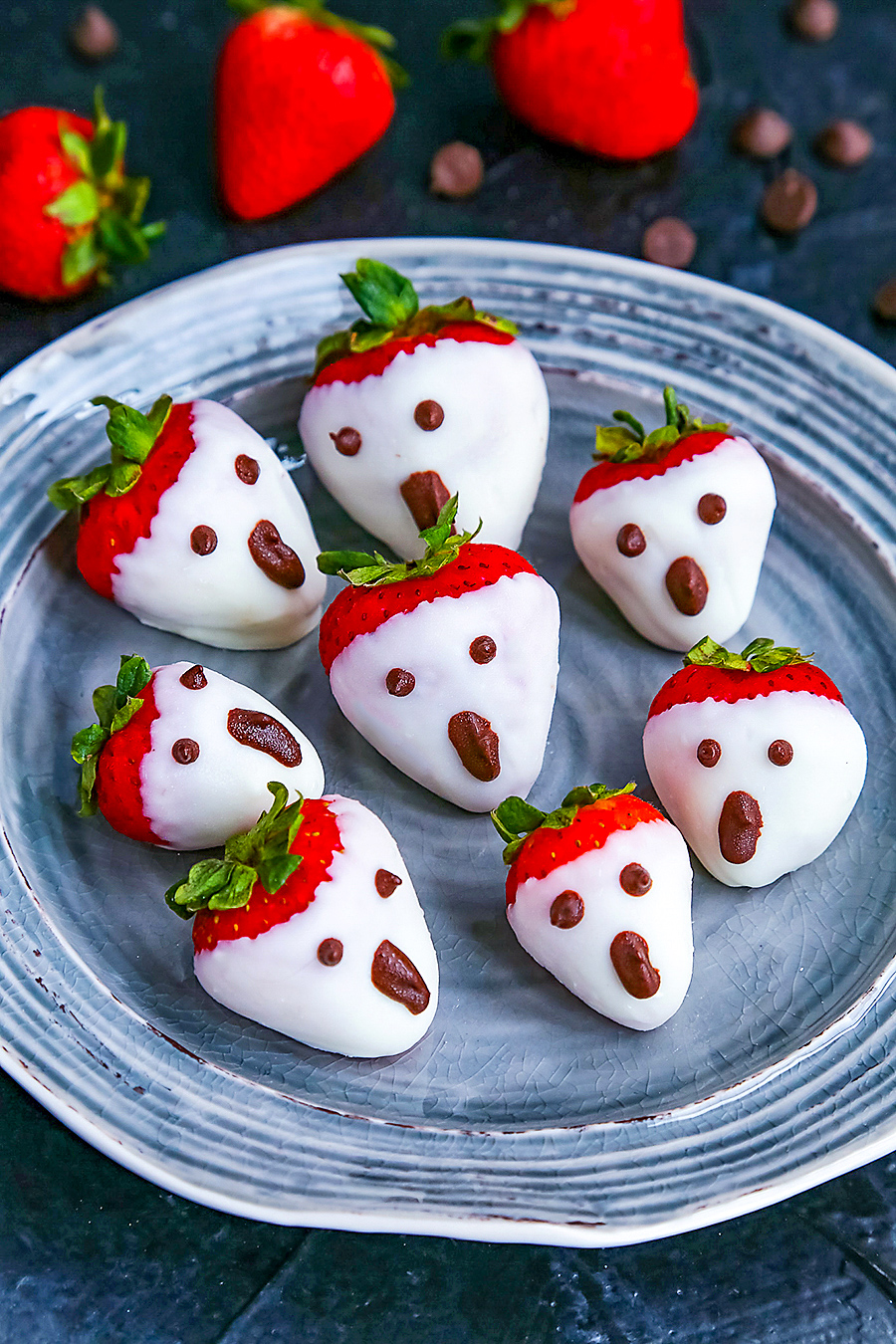 Easy Strawberry Ghosts