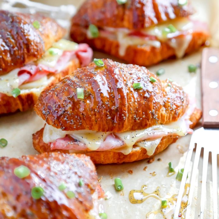 Baked Ham and Cheese Croissants