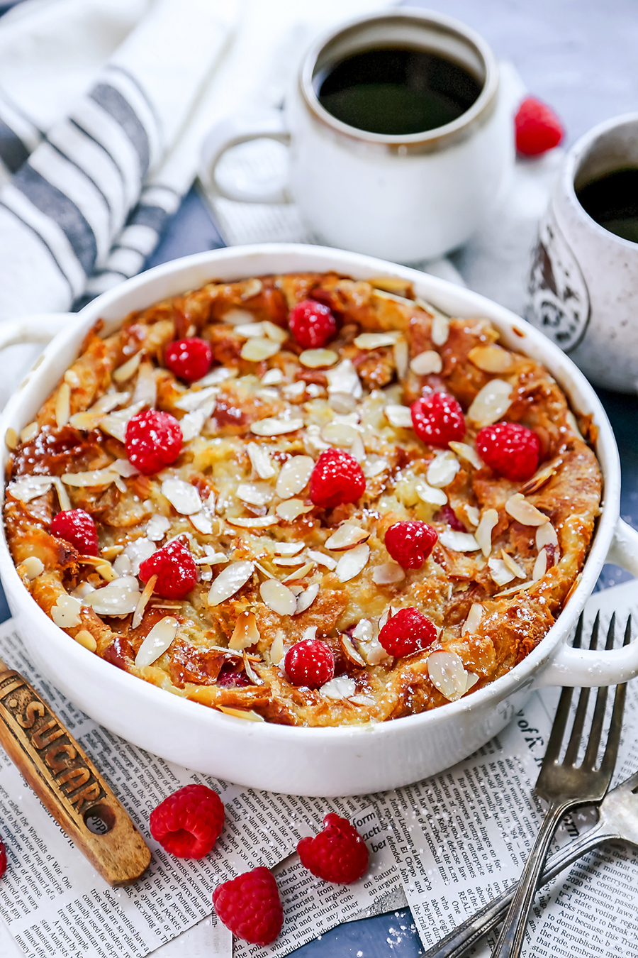 Raspberry Croissant Breakfast Bake