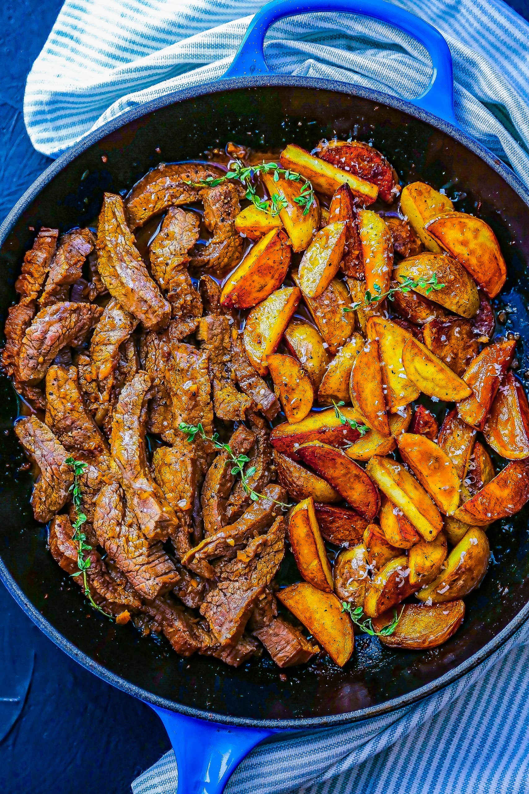 Garlic Butter Steak and Potatoes Skillet – Pan Seared Recipe — Eatwell101