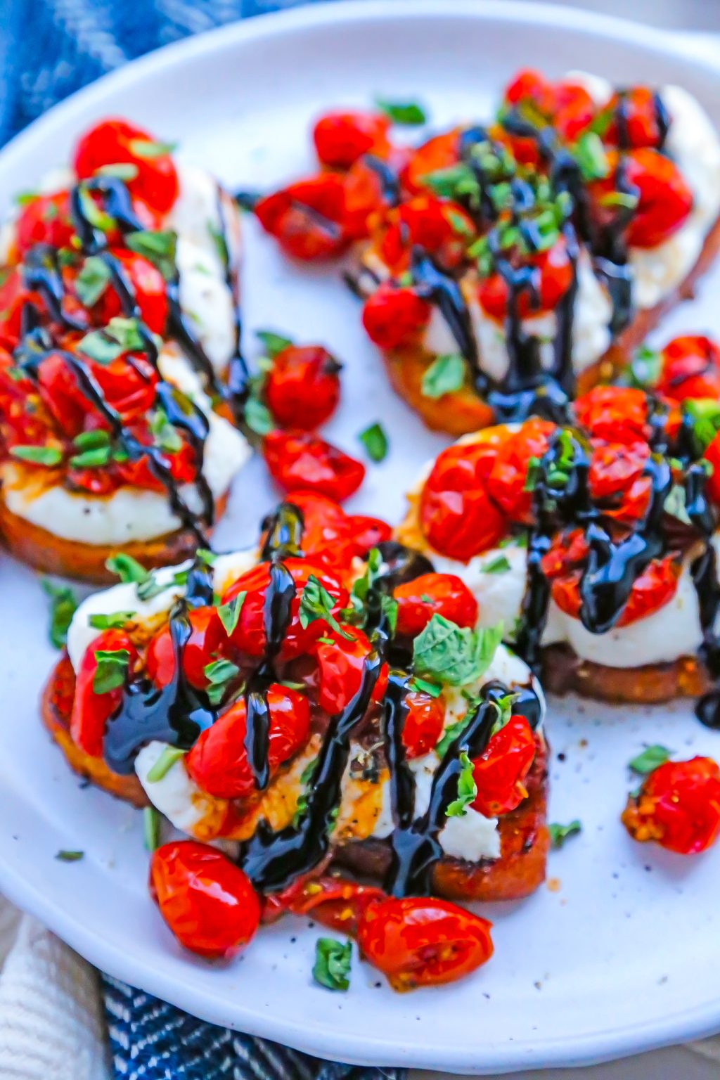 Caprese Whipped Ricotta Toast